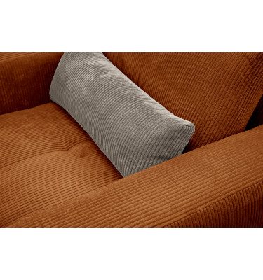 Fauteuil en velours côtelé OLI, orange