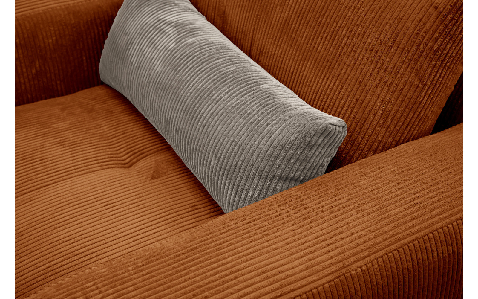 Fauteuil en velours côtelé OLI, orange