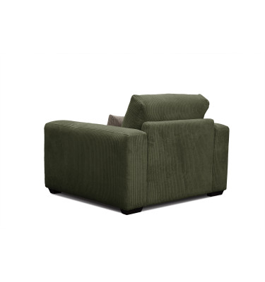 Fauteuil en velours côtelé OLI, olive