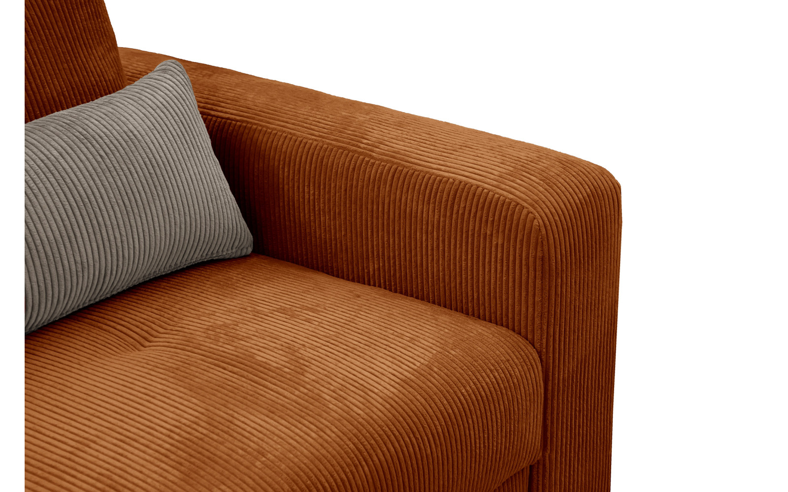 Fauteuil en velours côtelé OLI, orange