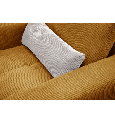 Fauteuil en velours côtelé OLI, jaune foncé