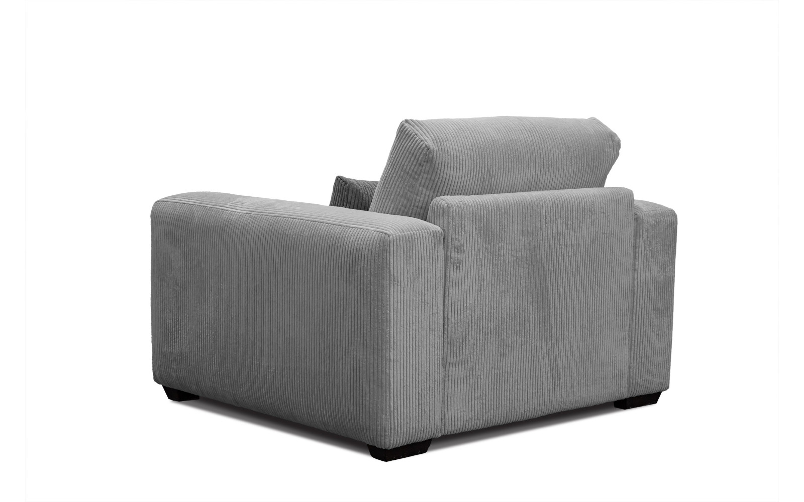 Fauteuil en velours côtelé OLI, gris clair