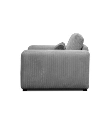 Fauteuil en velours côtelé OLI, gris clair