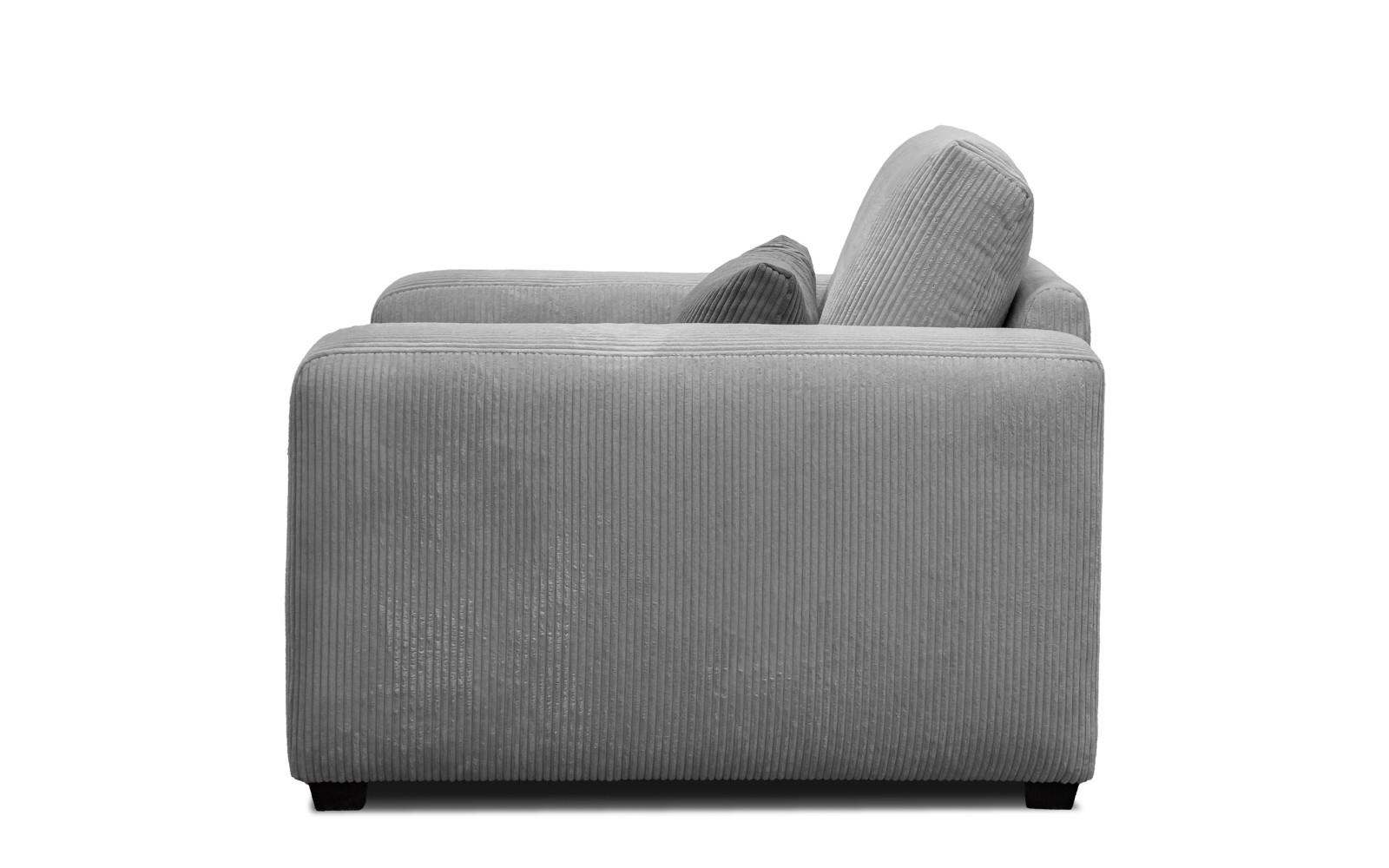 Fauteuil en velours côtelé OLI, gris clair