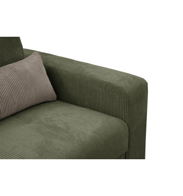 Fauteuil en velours côtelé OLI, olive