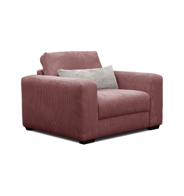 Fauteuil en velours côtelé OLI, rose