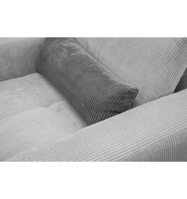 Fauteuil en velours côtelé OLI, gris clair