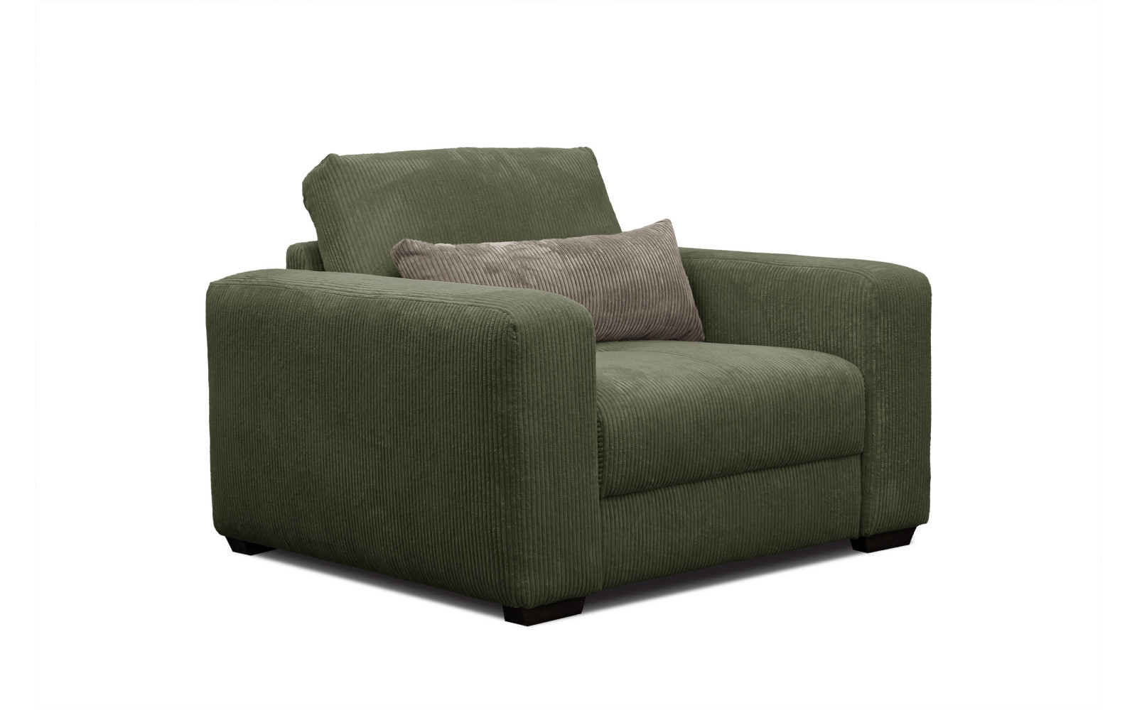 Fauteuil en velours côtelé OLI, olive