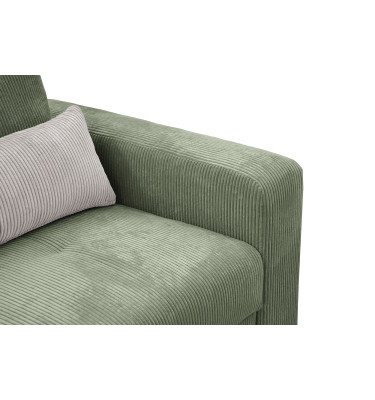 Fauteuil en velours côtelé OLI, sauge