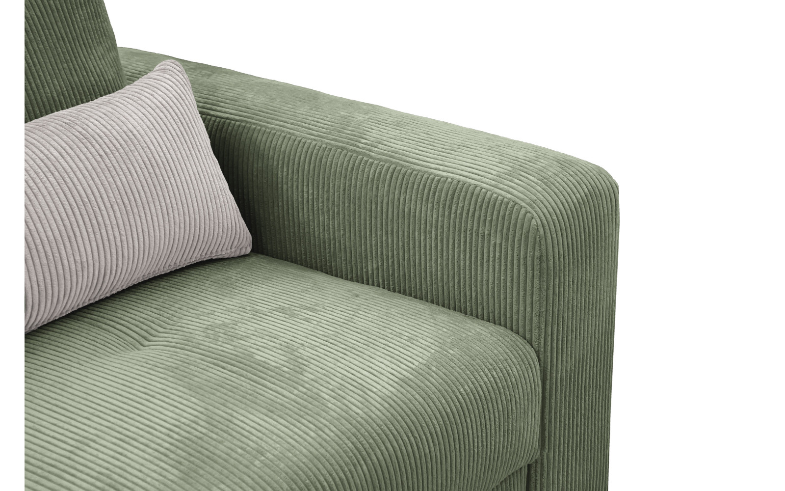 Fauteuil en velours côtelé OLI, sauge