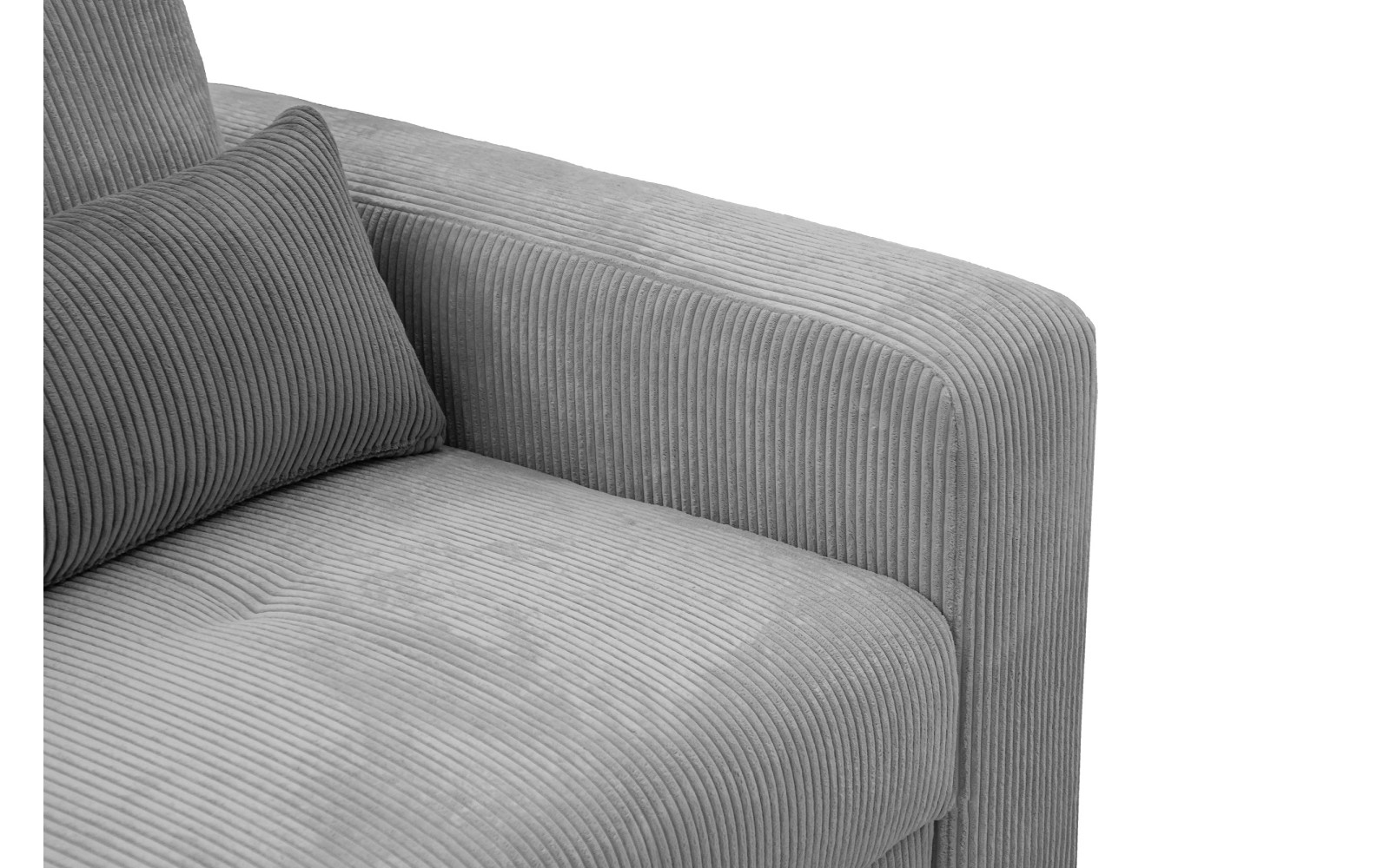 Fauteuil en velours côtelé OLI, gris clair