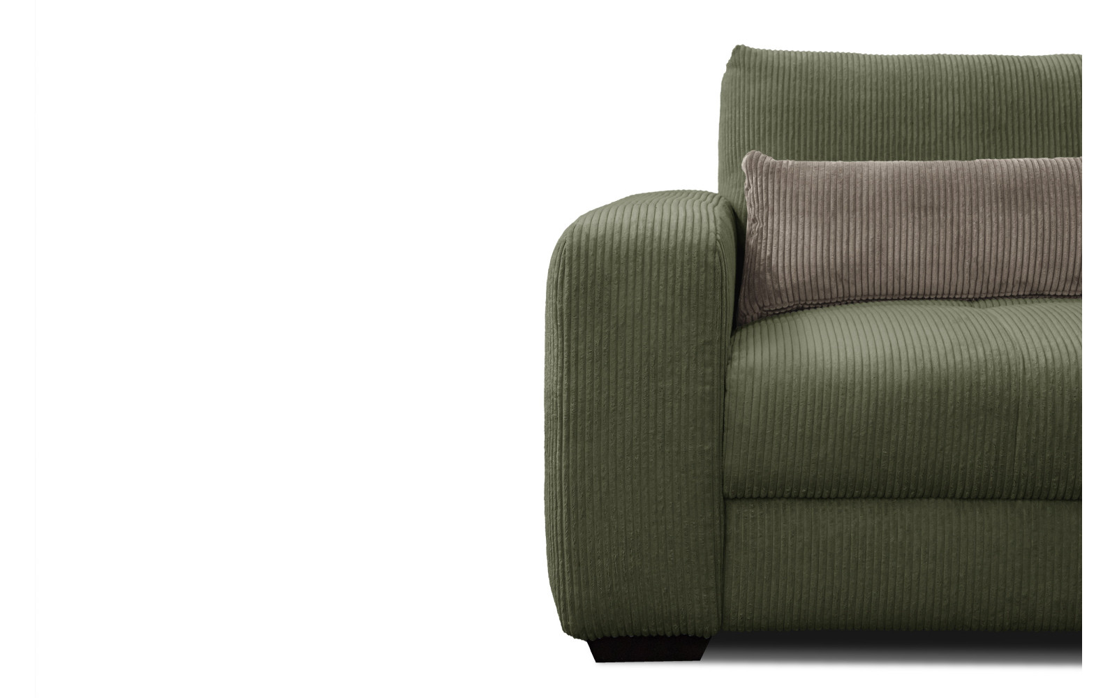 Fauteuil en velours côtelé OLI, olive
