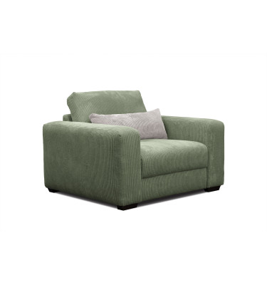 Fauteuil en velours côtelé OLI, sauge