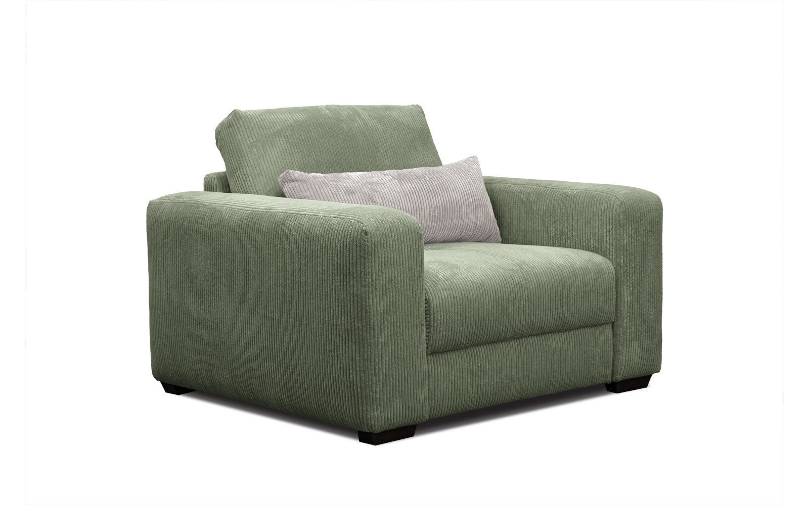 Fauteuil en velours côtelé OLI, sauge