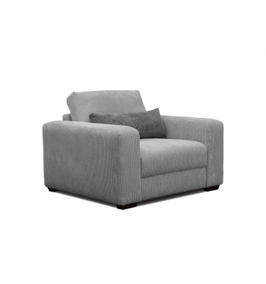 Fauteuil en velours côtelé OLI, gris clair