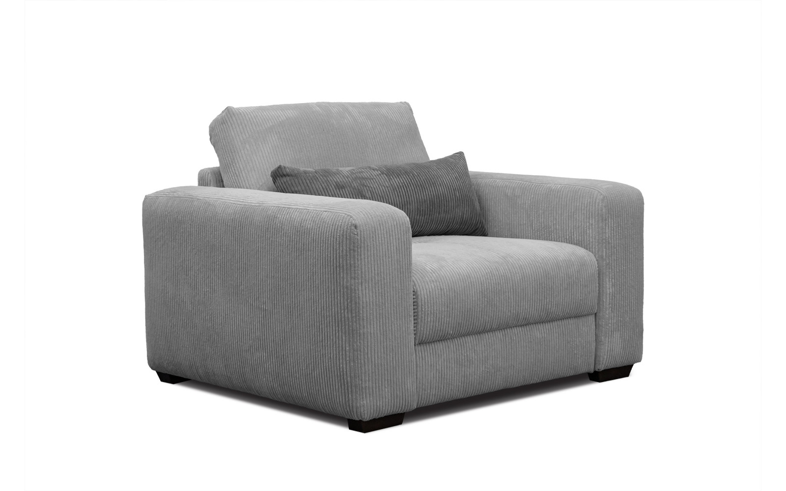 Fauteuil en velours côtelé OLI, gris clair