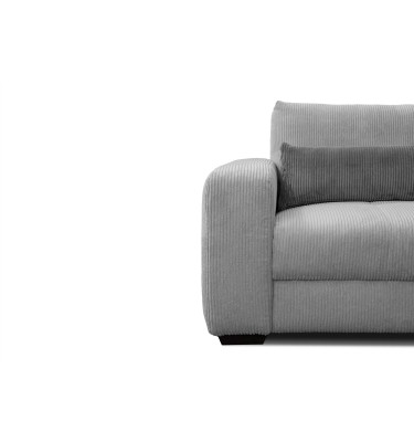 Fauteuil en velours côtelé OLI, gris clair