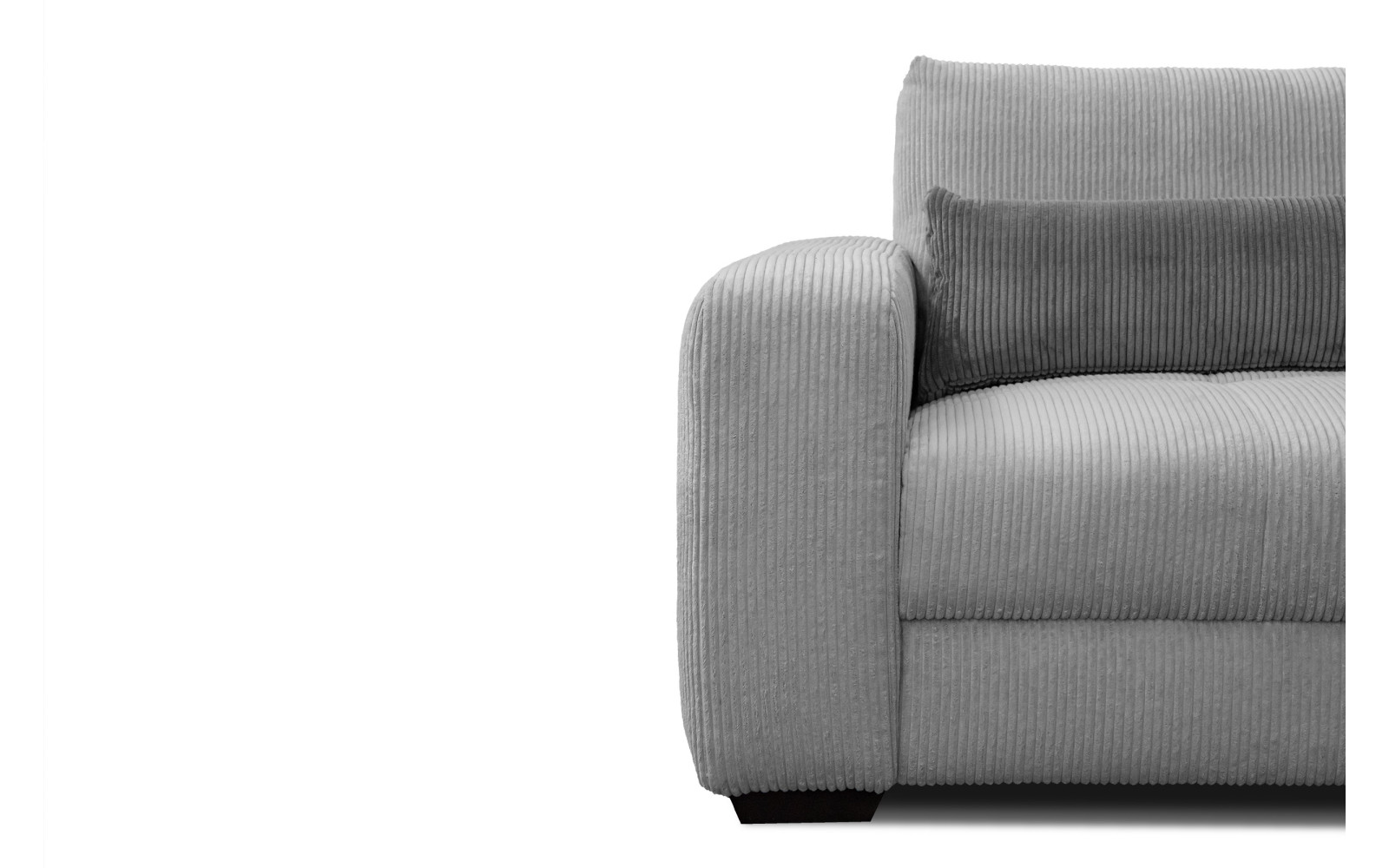 Fauteuil en velours côtelé OLI, gris clair