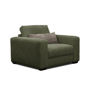 Fauteuil en velours côtelé OLI, olive