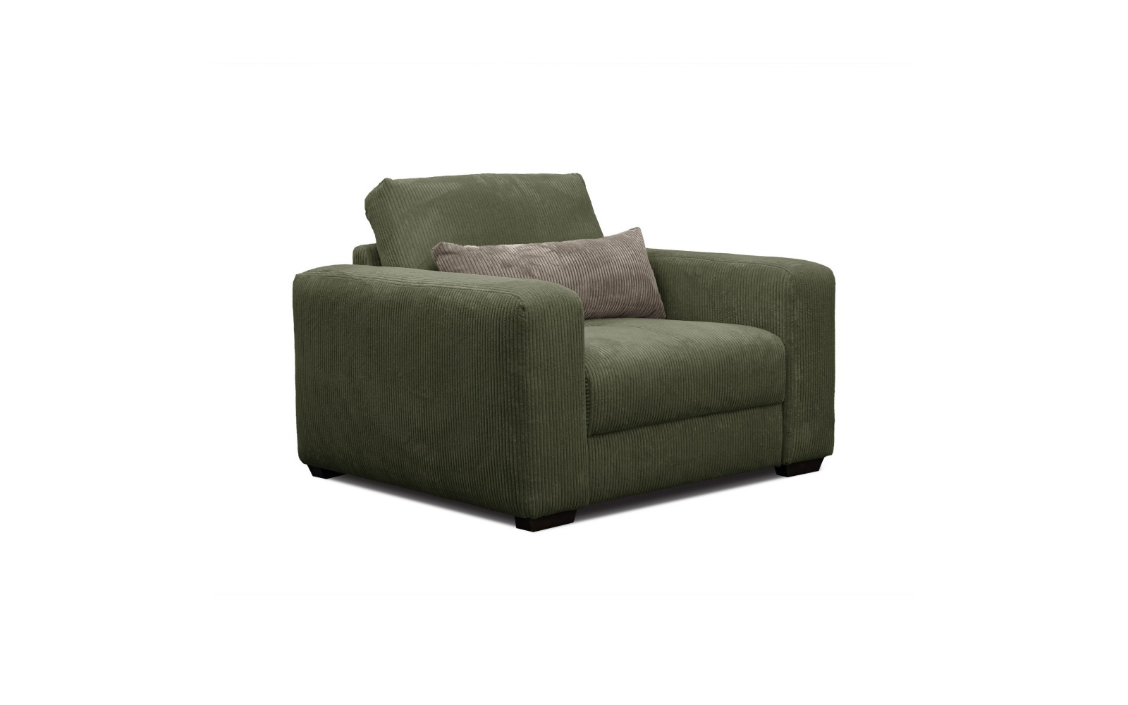 Fauteuil en velours côtelé OLI, olive