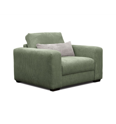 Fauteuil en velours côtelé OLI, sauge