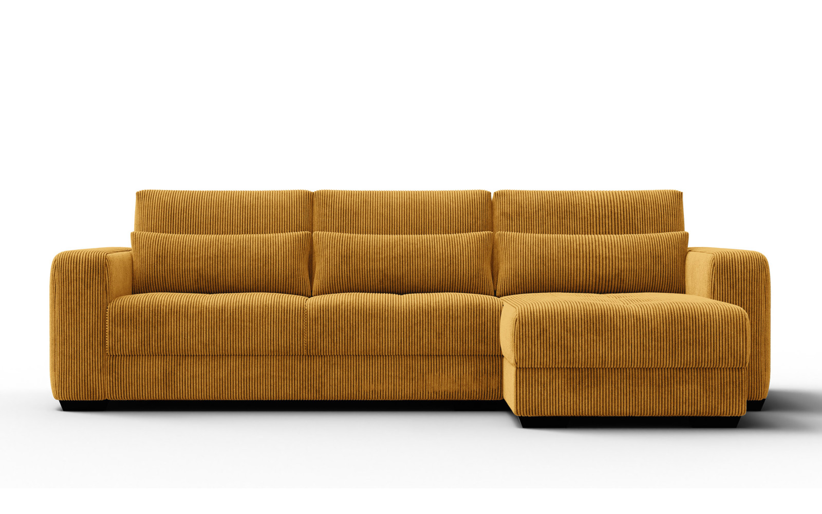 Canapé d’angle 4 places droit OLI, safran