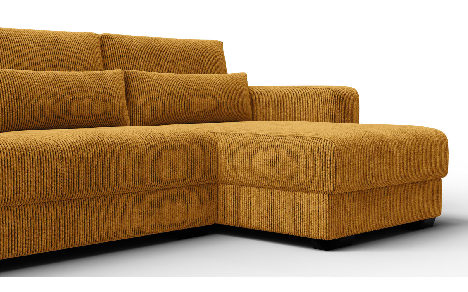 Canapé d’angle 4 places droit OLI, safran