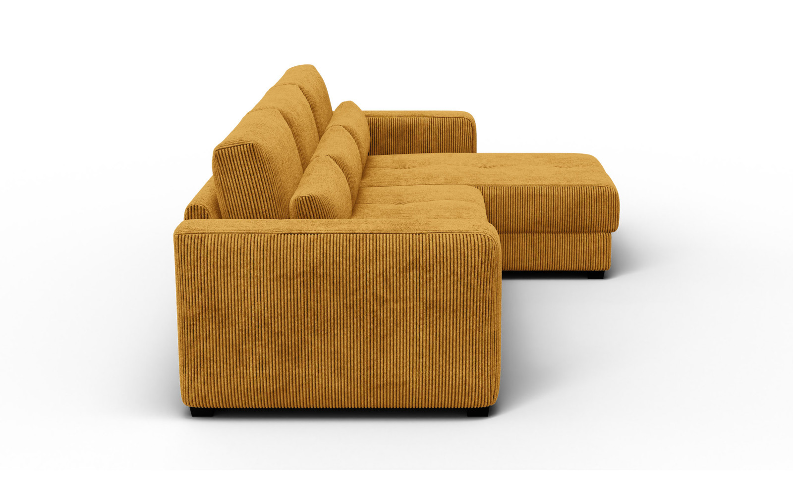 Canapé d’angle 4 places droit OLI, safran