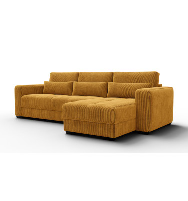 Canapé d’angle 4 places droit OLI, safran
