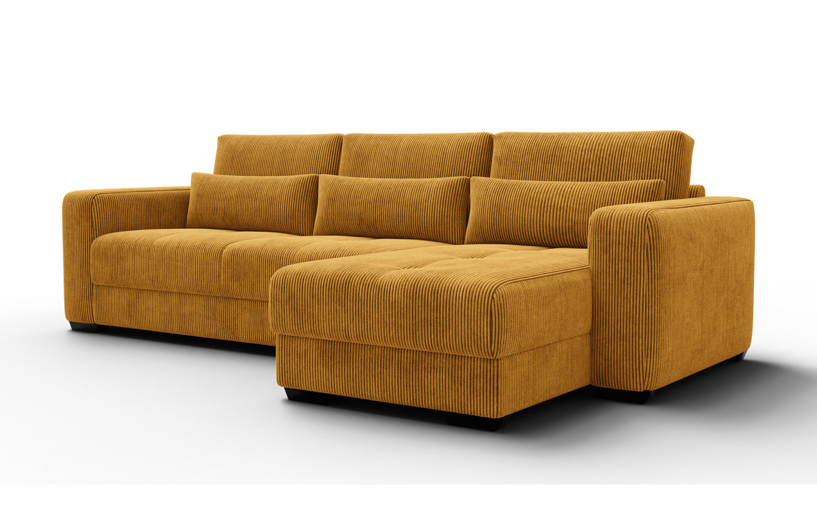 Canapé d’angle 4 places droit OLI, safran