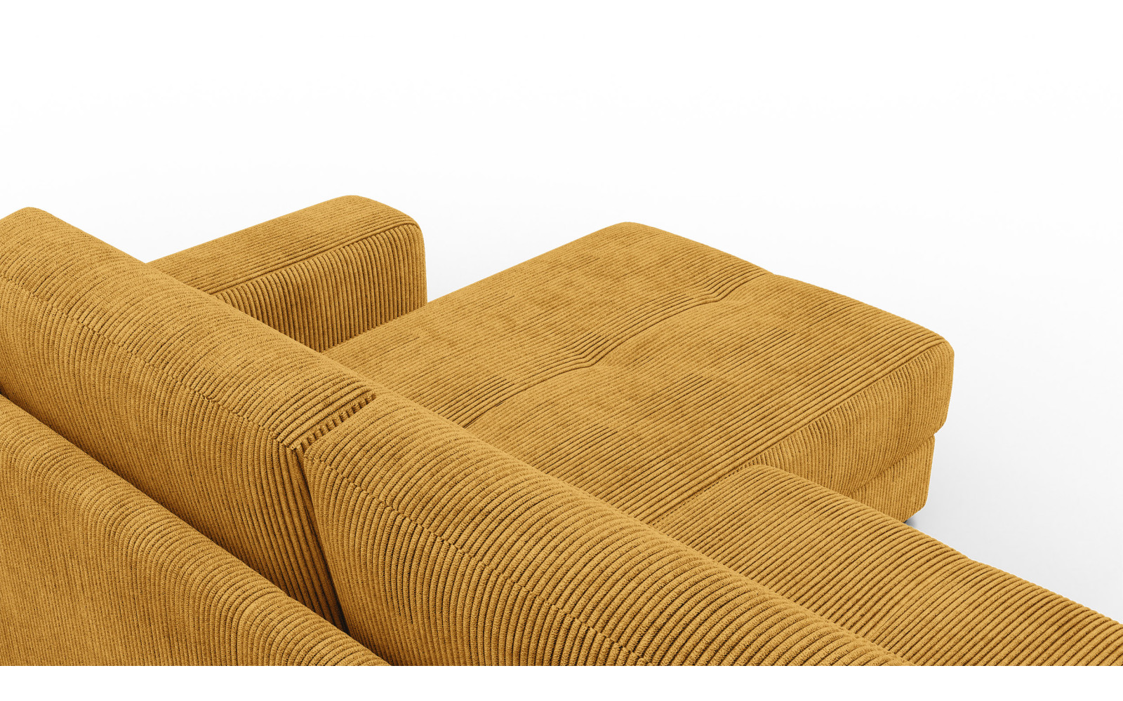 Canapé d’angle 4 places droit OLI, safran