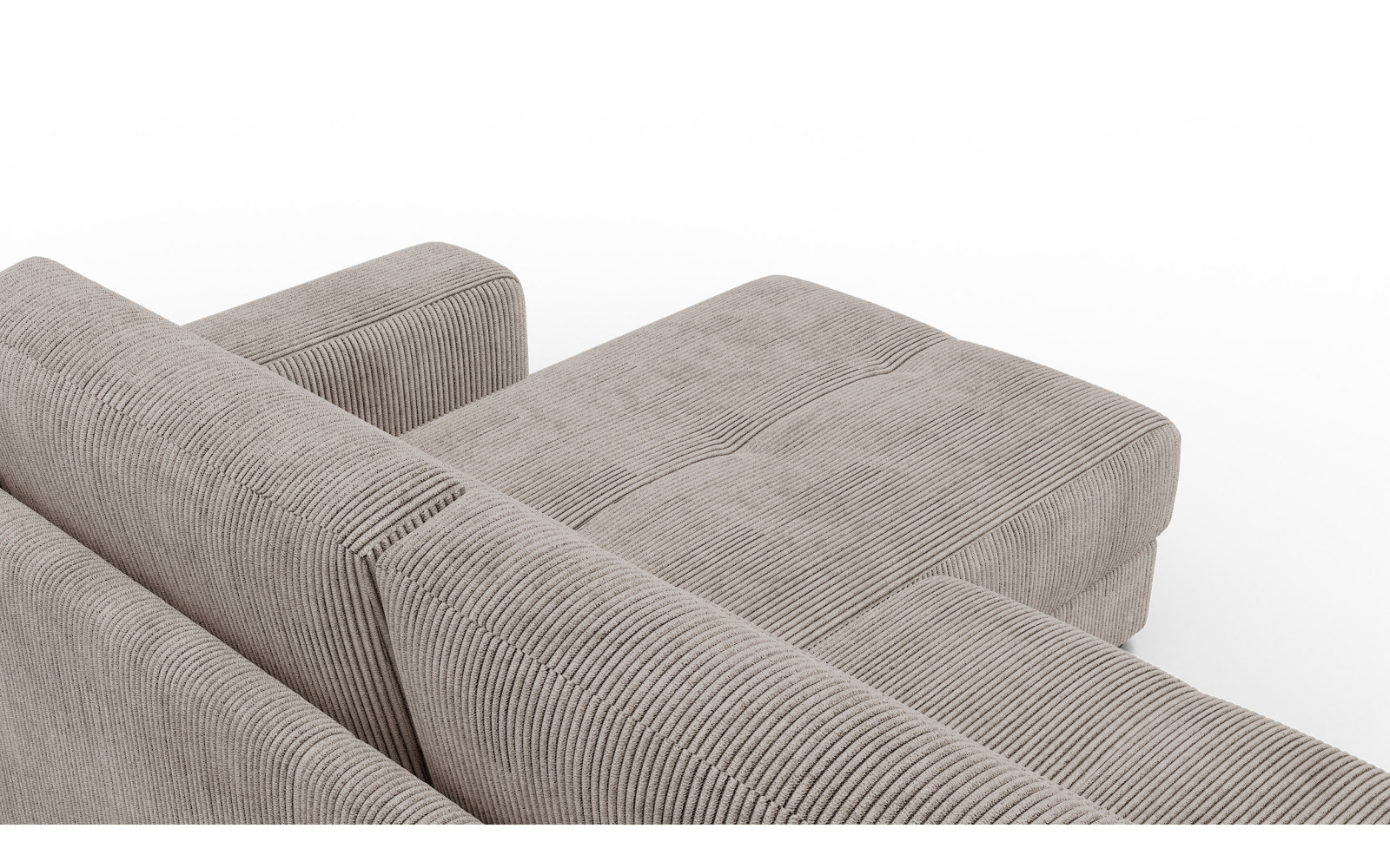 Canapé d’angle 4 places droit OLI, taupe