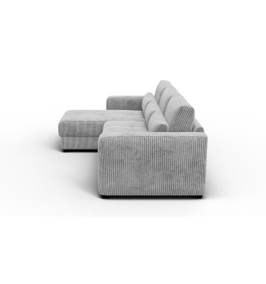 Canapé d’angle 4 places gauche OLI, gris clair