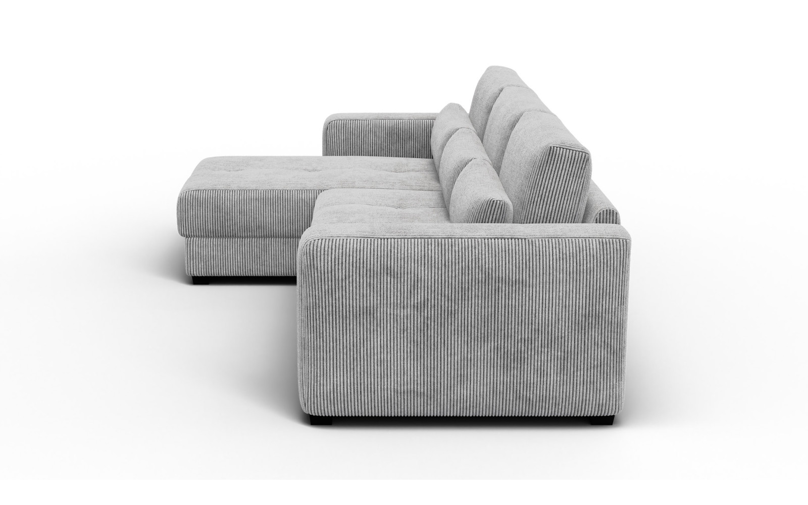 Canapé d’angle 4 places gauche OLI, gris clair