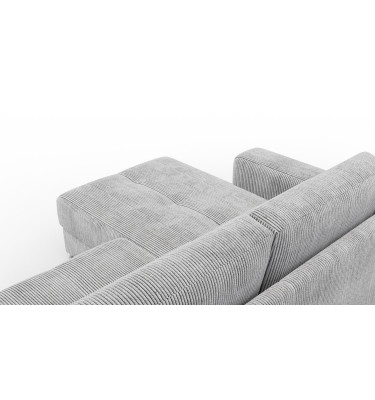 Canapé d’angle 4 places gauche OLI, gris clair