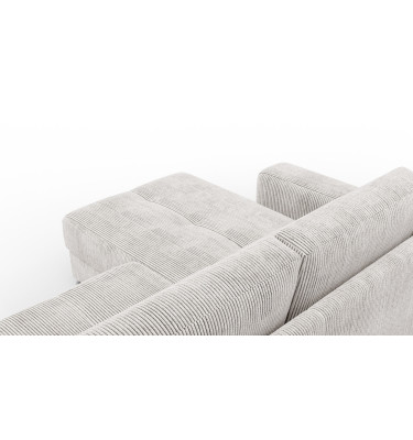 Canapé d’angle 4 places gauche OLI, blanc perle