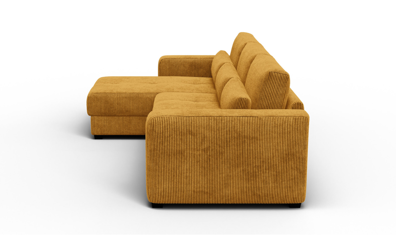 Canapé d’angle 4 places gauche OLI, safran