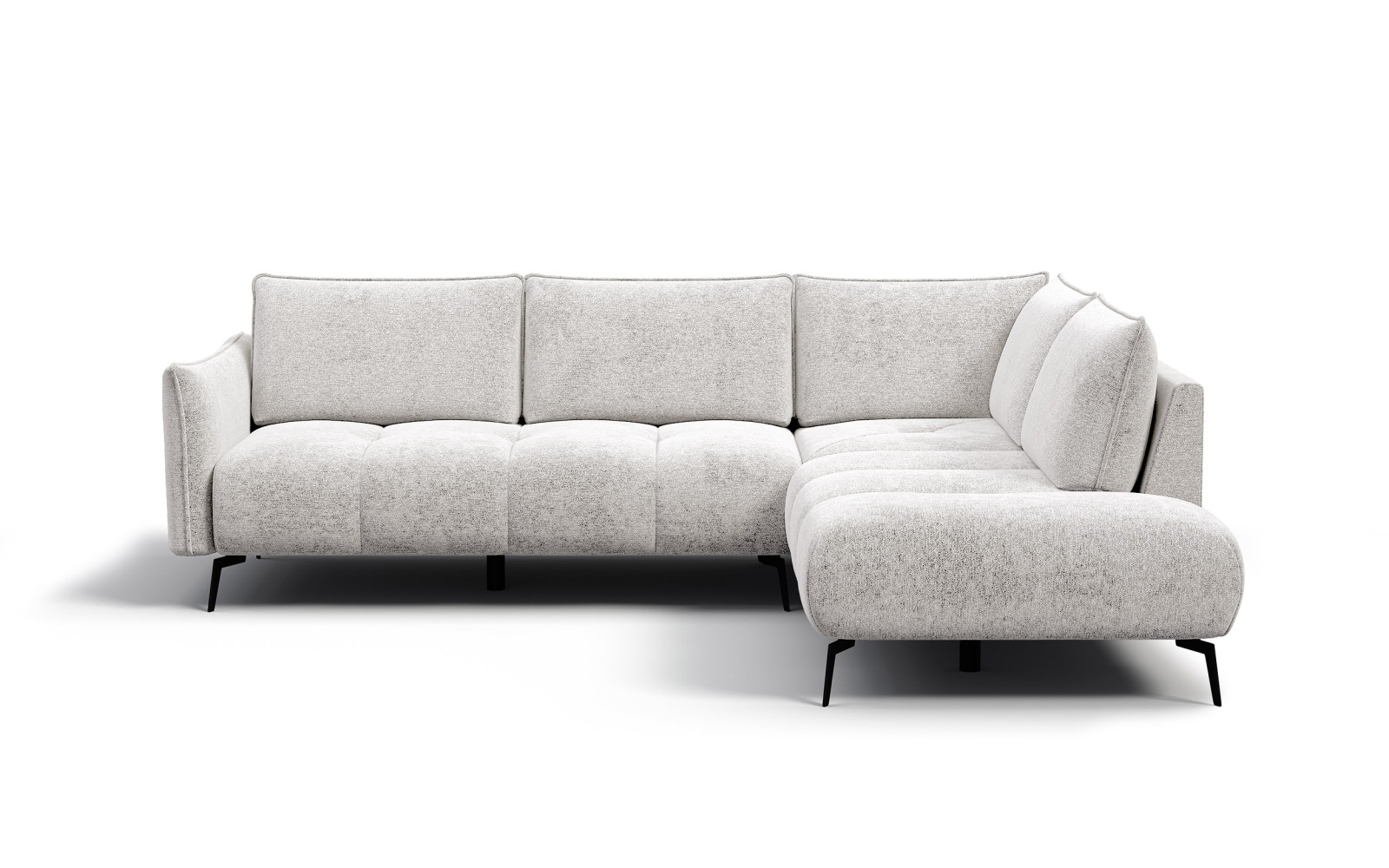 Canapé d’angle 5 places droit AERA, ecru