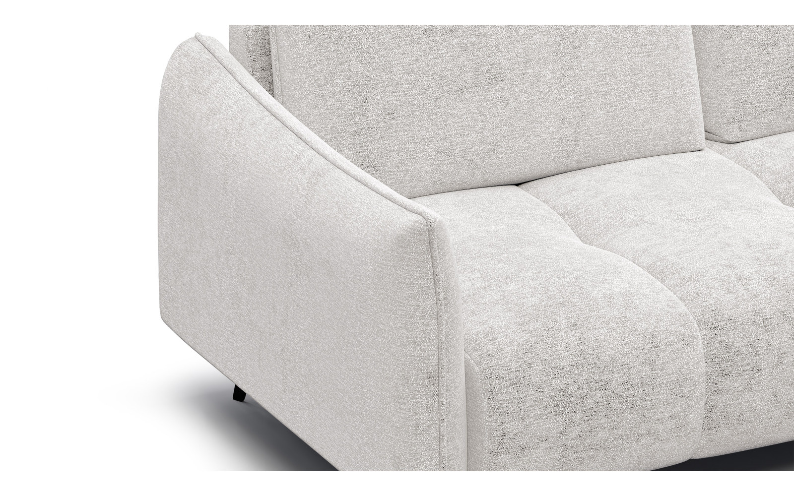 Canapé d’angle 5 places droit AERA, ecru