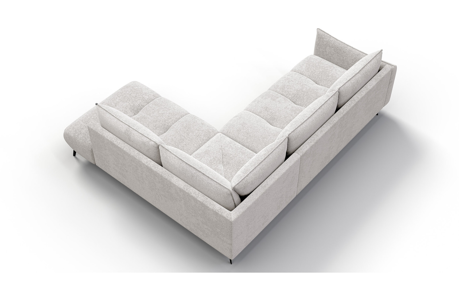 Canapé d’angle 5 places droit AERA, ecru