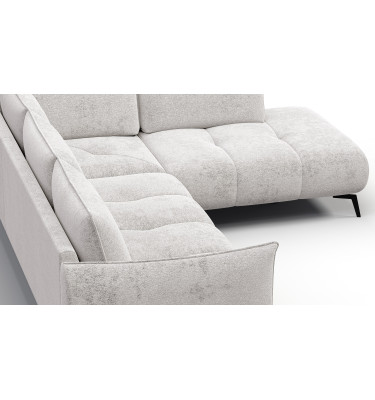 Canapé d’angle 5 places droit AERA, ecru