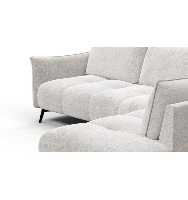 Canapé d’angle 5 places droit AERA, ecru