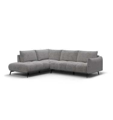 Canapé d’angle 5 places gauche AERA, gris chaud