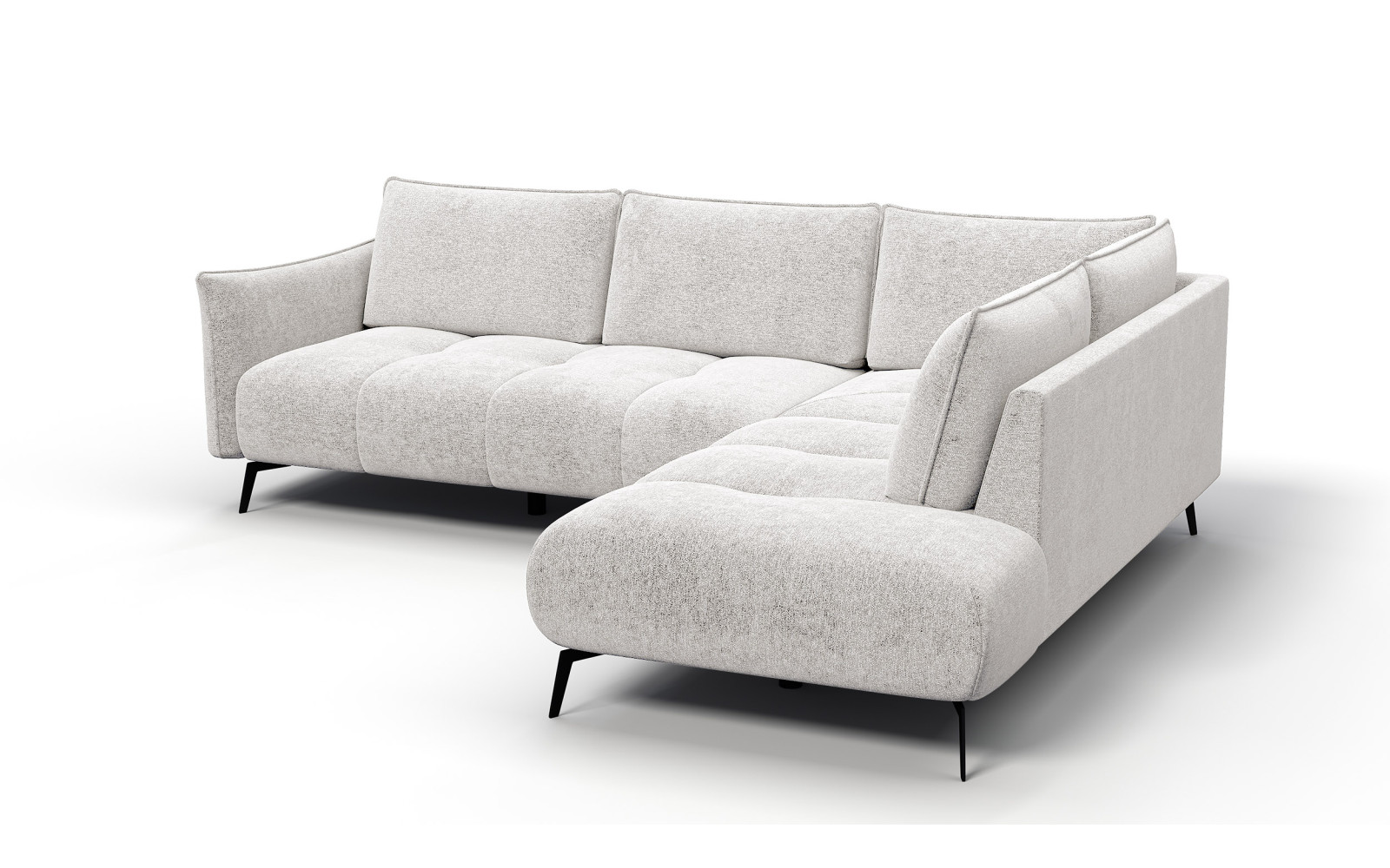 Canapé d’angle 5 places droit AERA, ecru