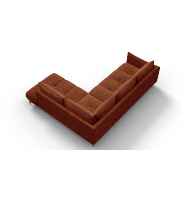 Canapé d’angle 5 places droit AERA, orange