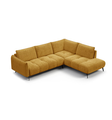 Canapé d’angle 5 places droit AERA, miel