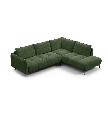 Canapé d’angle 5 places droit AERA, vert