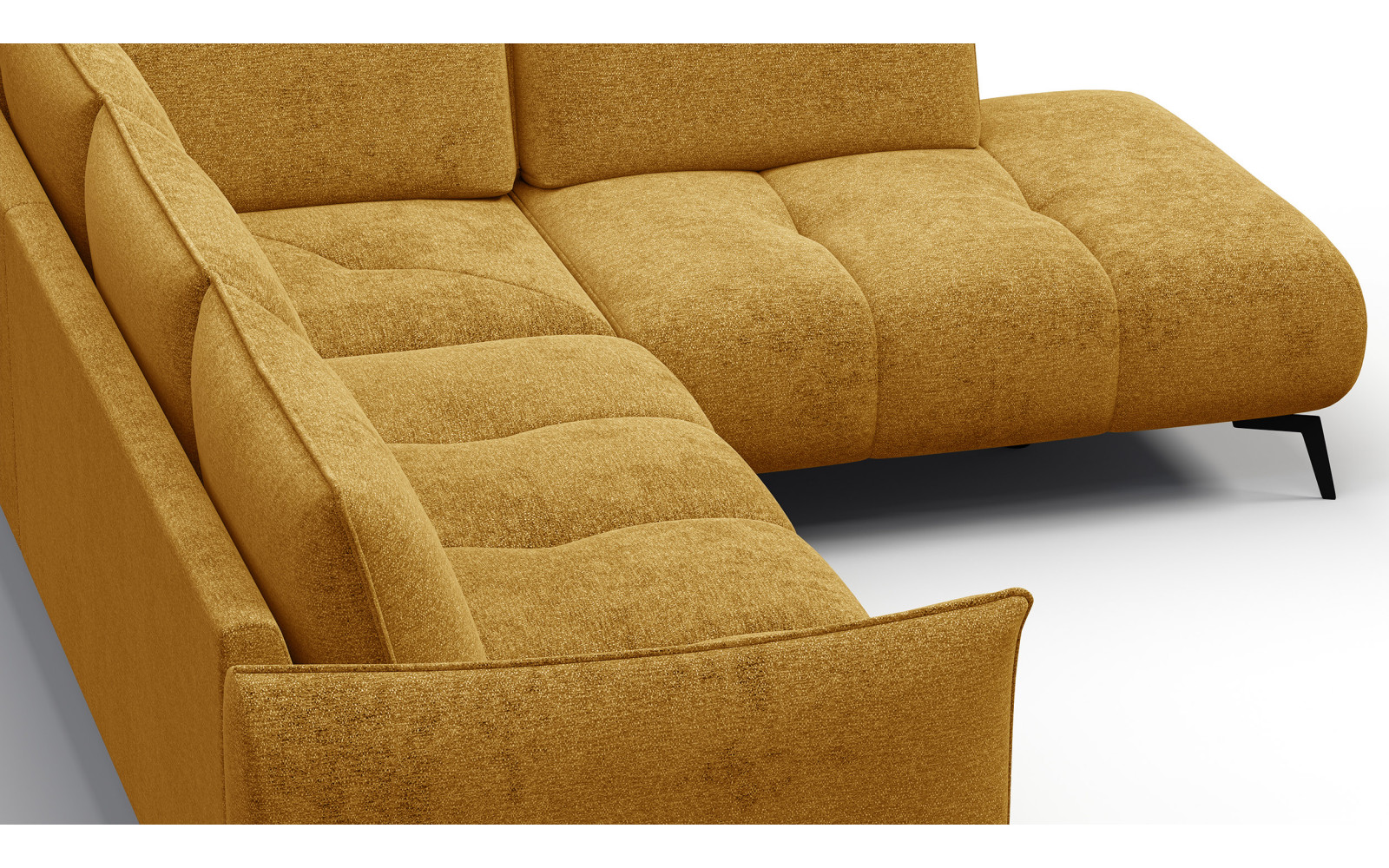 Canapé d’angle 5 places droit AERA, miel