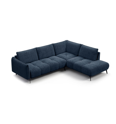 Canapé d’angle 5 places droit AERA, bleu marine