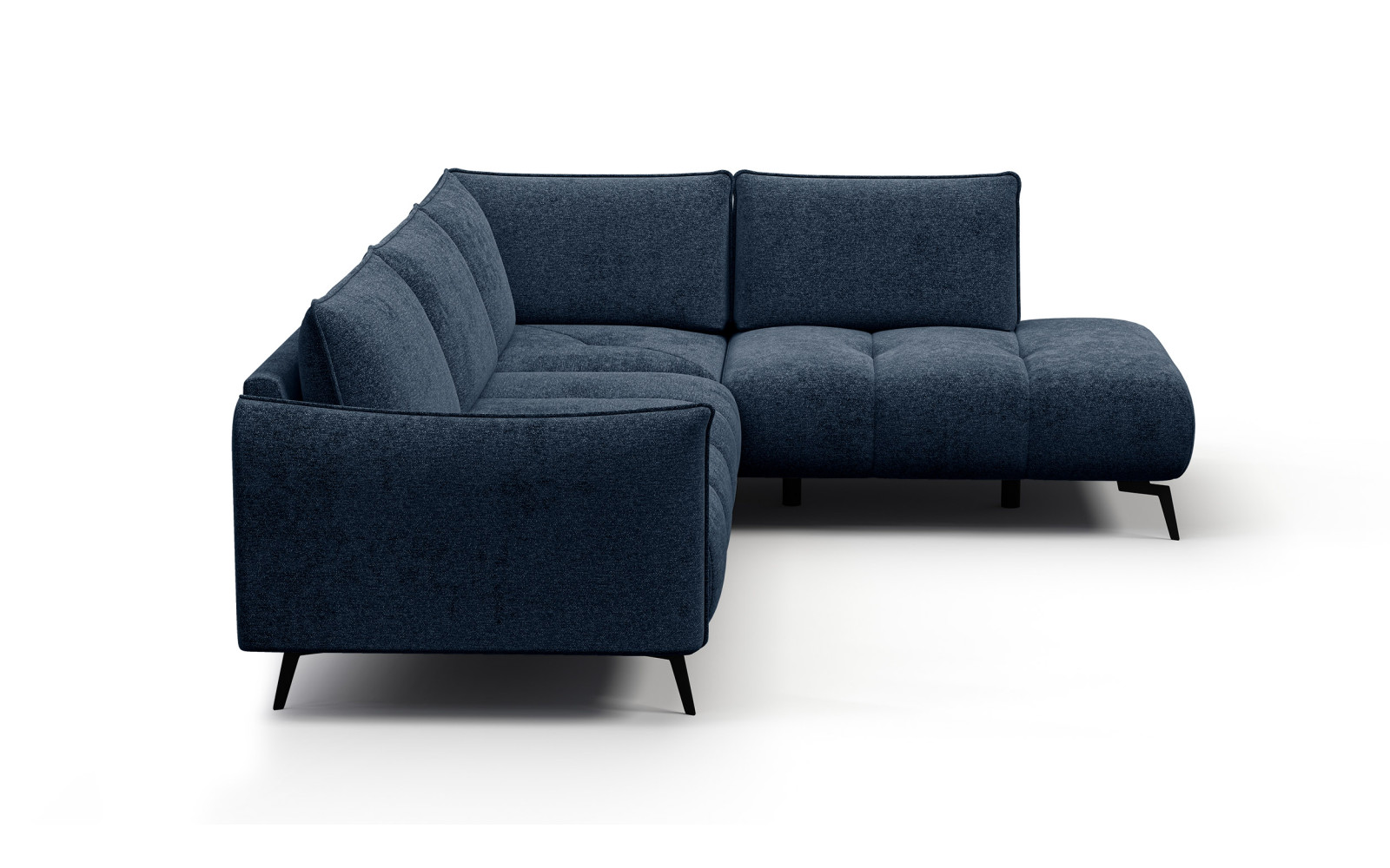 Canapé d’angle 5 places droit AERA, bleu marine
